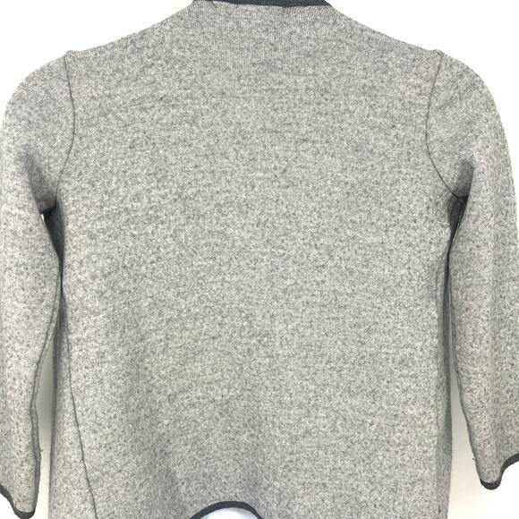 Lineamaglia Italy Womens Open Front Wool Blend Gray Cardigan Size M - Picture 2 of 7